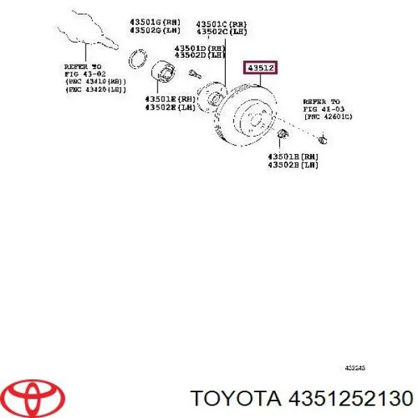 Купити 4351252130 Toyota Ротор гальмівний