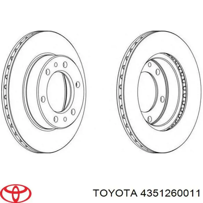 4351260011 Toyota Гальмо дискове переднє