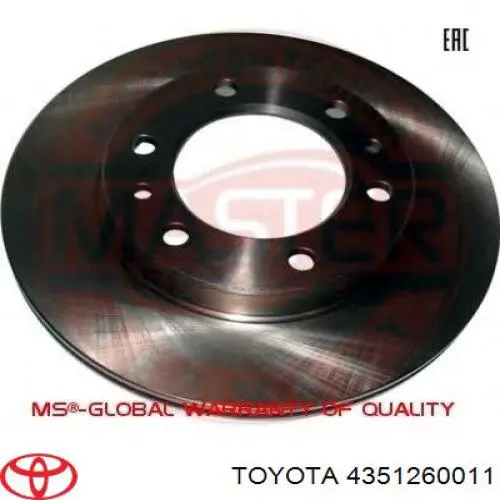 Диск переднього гальма Toyota 4351260011 ціна, від 23.04 USD