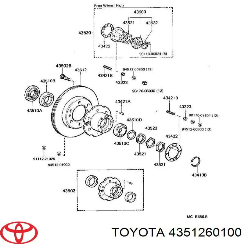 Купити 4351260100 Toyota Ротор гальмівний