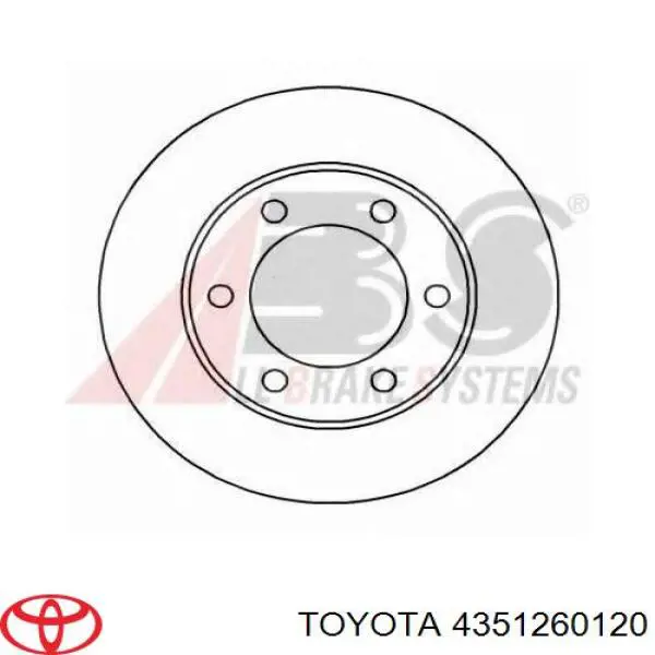 4351260120 Toyota диск гальмівний передній