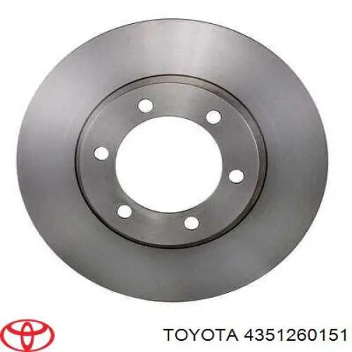 Гальмівні диски передні 4351260151 Toyota