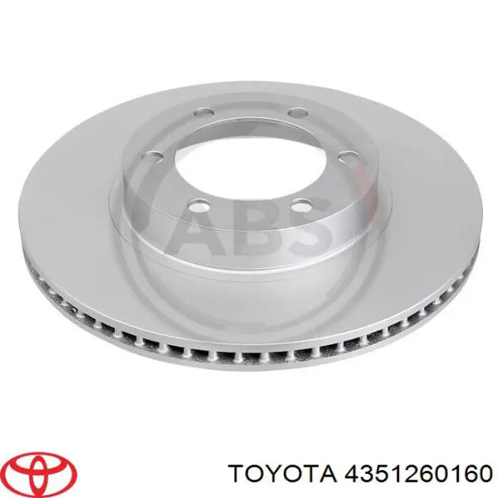4351260160 Toyota диск гальмівний передній
