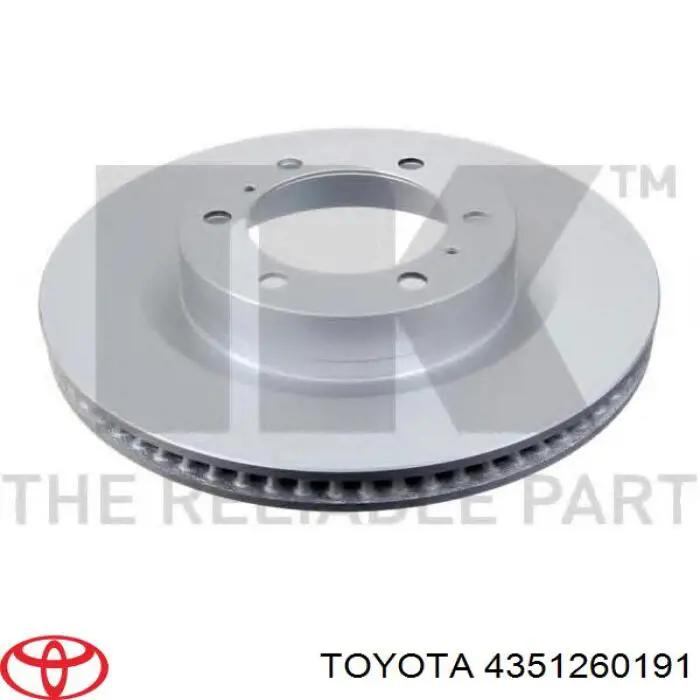 Гальмівні диски передні 4351260191 Toyota