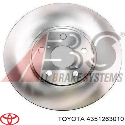 Диск переднього гальма Toyota 4351263010 ціна, від 38.33 USD