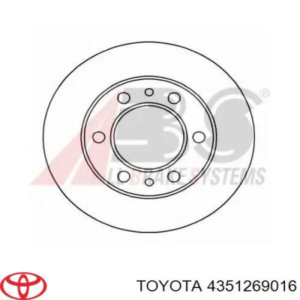 4351269016 Toyota диск гальмівний передній