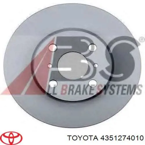 Гальмівні диски передні 4351274010 Toyota