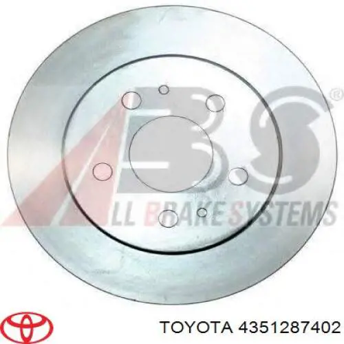 Диск гальмівний передній 4351287402 Toyota