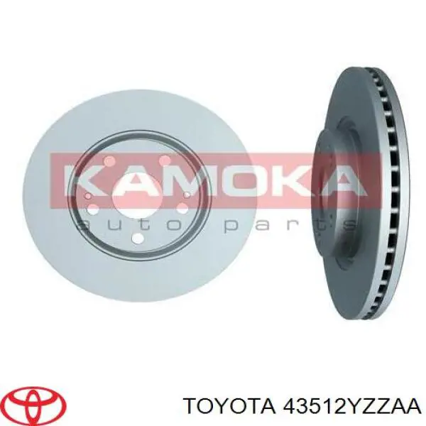 Диск переднього гальма Toyota 43512YZZAA ціна, від 53.63 USD