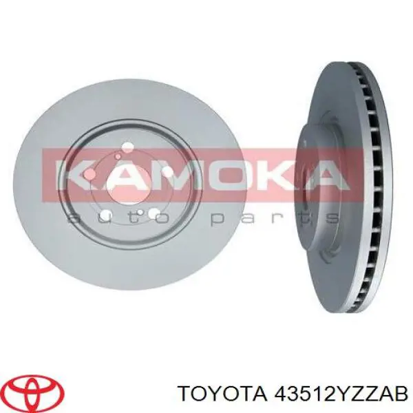 Диск переднього гальма Toyota 43512YZZAB ціна, від 46.38 USD