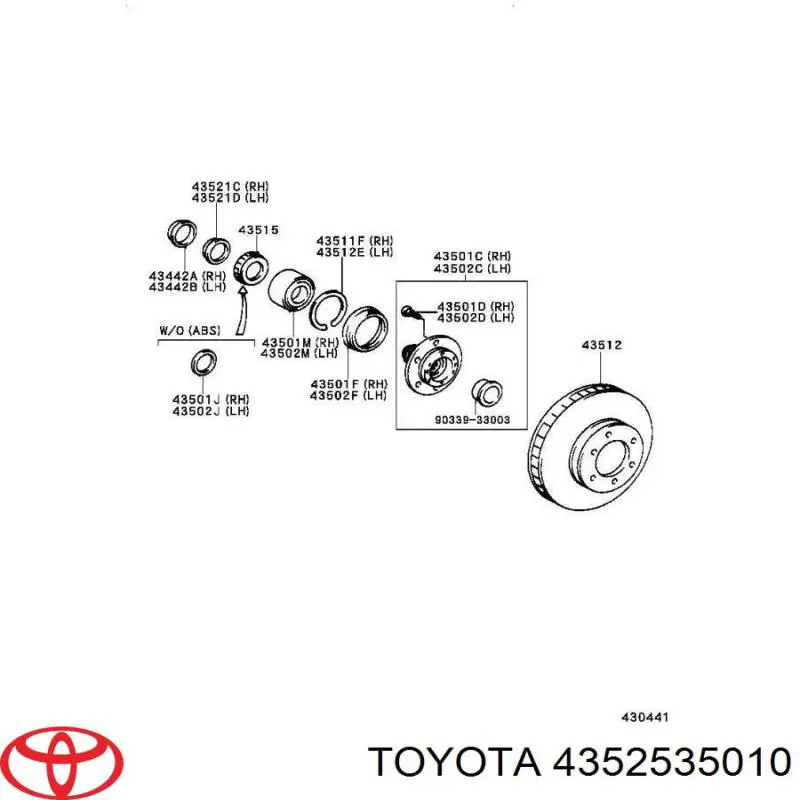 Купити 4352535010 Toyota 