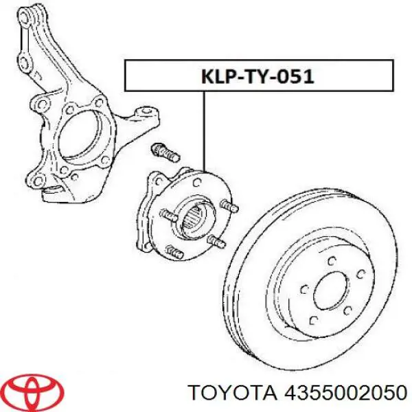 Маточина передня 4355002050 Toyota