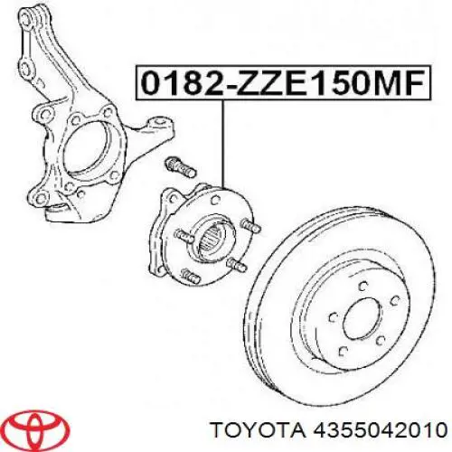 Купити 4355042010 Toyota Маточини передніх коліс