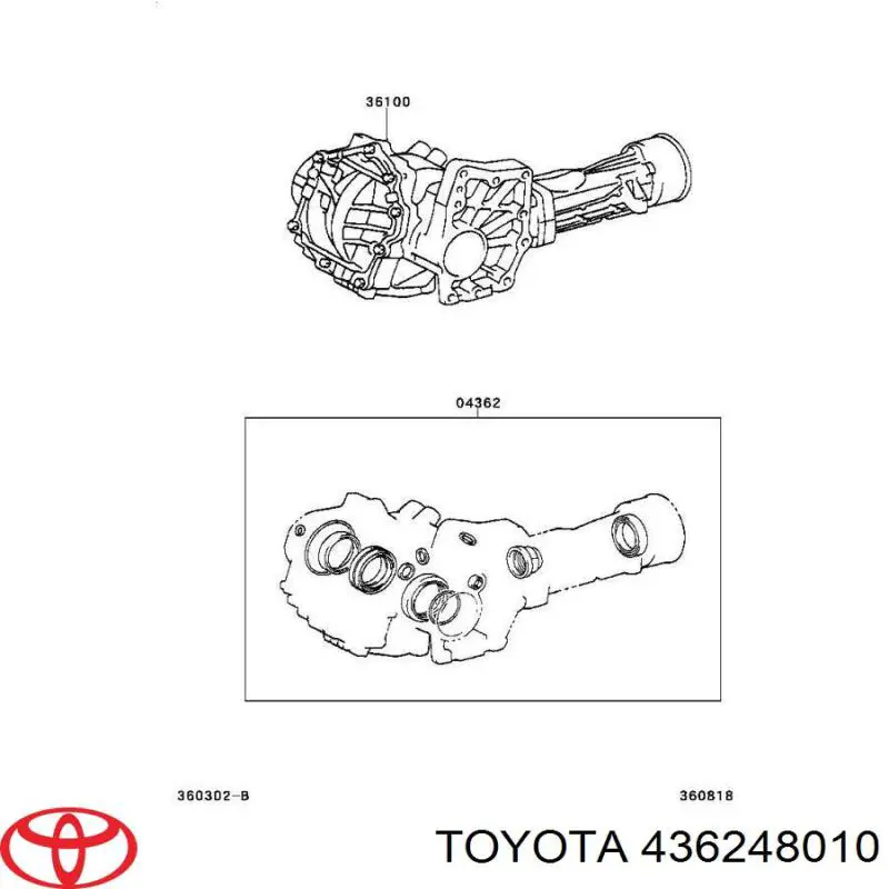 Ремкомплект роздавальної коробки Toyota 436248010 ціна, від 38.51 USD