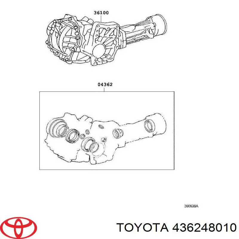 Купити 436248010 Toyota Ремкомплект роздавальної коробки