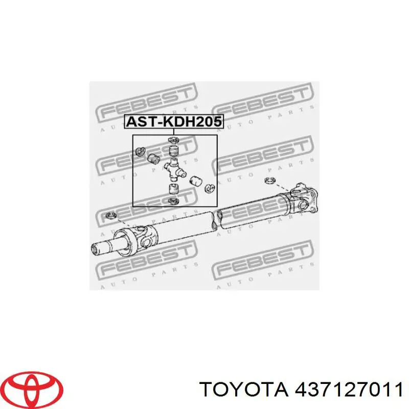 437127011 Toyota хрестовина карданного валу