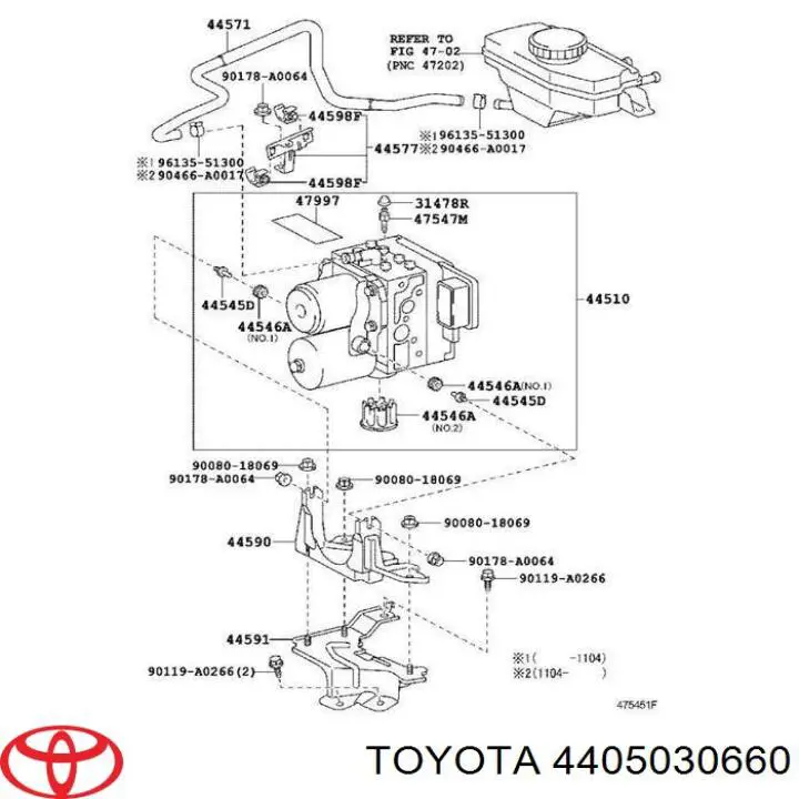 Купити 4405030660 Toyota Гідроблок АБС