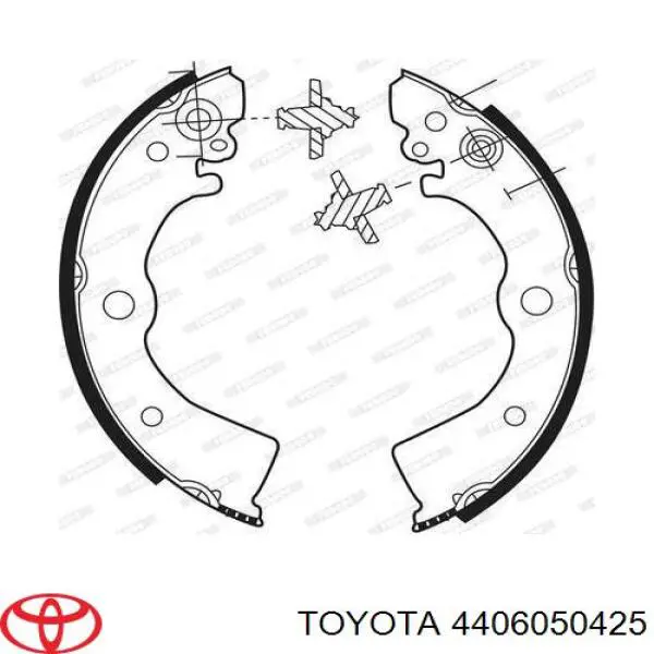 Колодки гальмові задні, барабанні 4406050425 Toyota