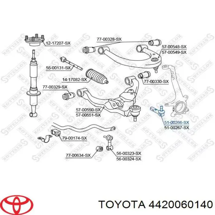 4420060140 Toyota Рейковий рульовий механізм