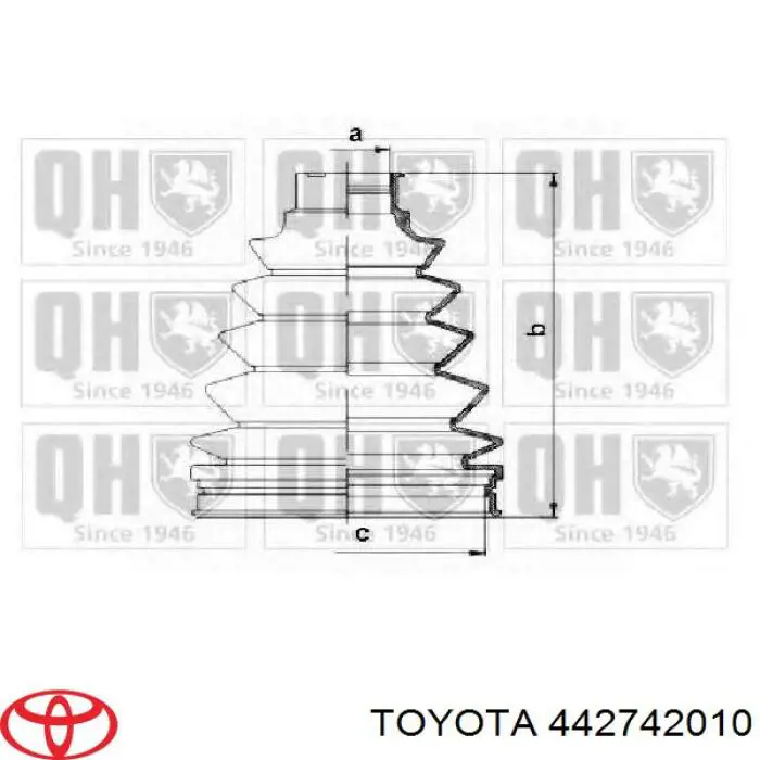 Купити 0442742010 Toyota Пильники ШРКШів передній піввісі, комплект