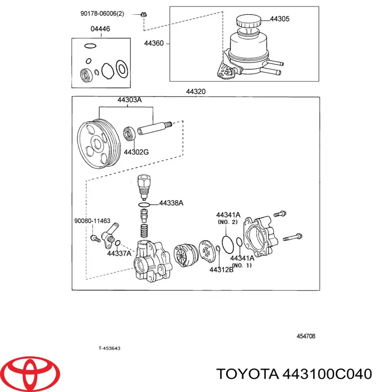  Насос гідропідсилювача керма (ГПК) Toyota Land Cruiser 