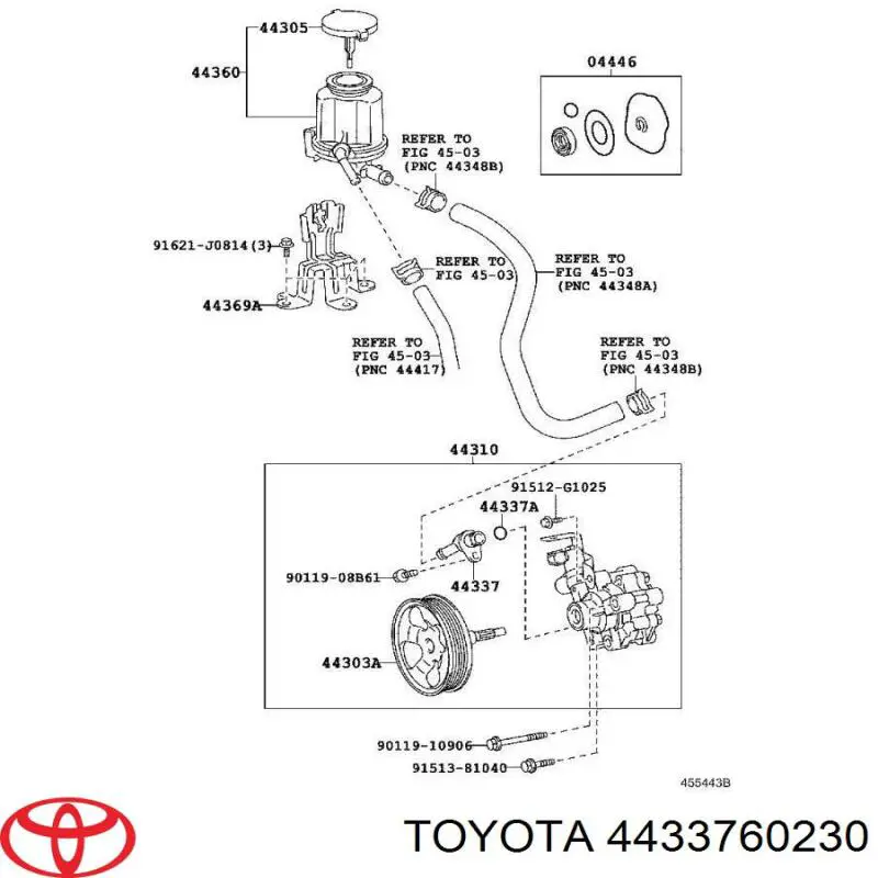  Toyota 4433760230 ціна, від 44.44 USD
