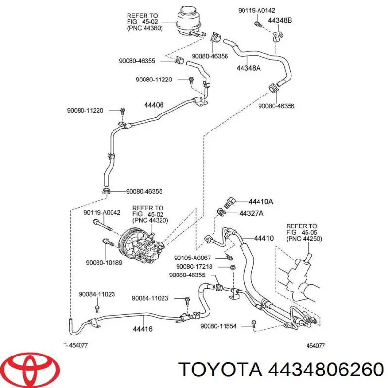 Шланг ГПК, низького тиску, від бачка до насосу Toyota 4434806260 ціна, від 31.67 USD