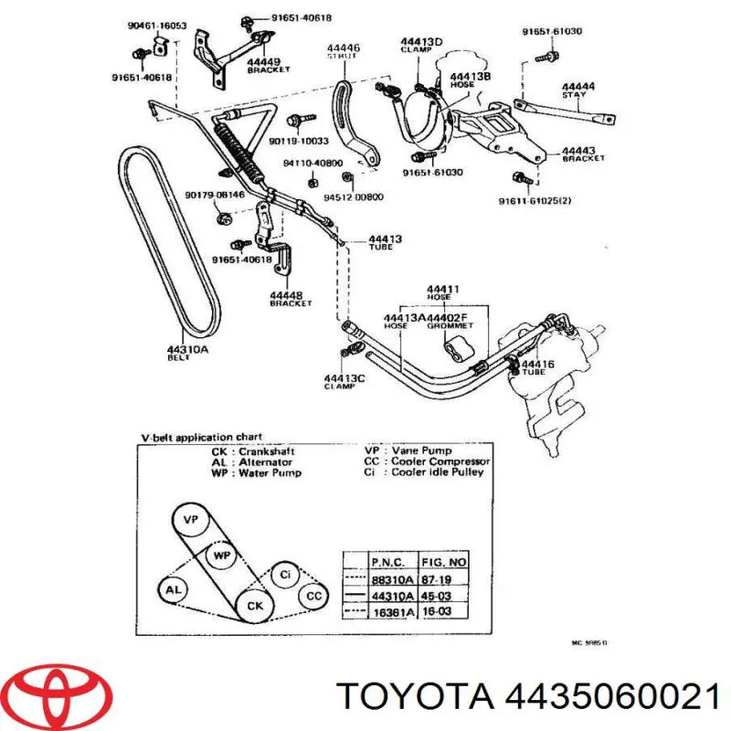Натяжний ролик 4435060021 Toyota