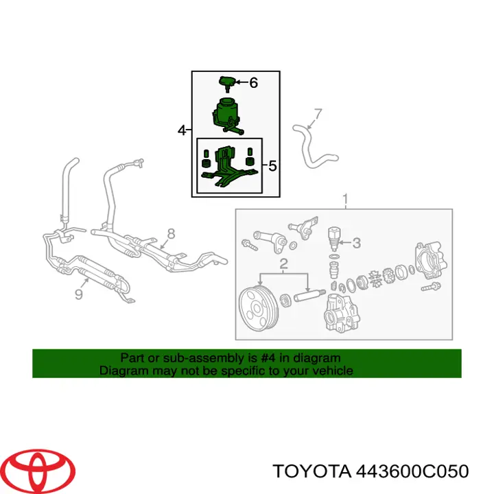 Бак масляний Toyota 443600C050 ціна, від 42.33 USD