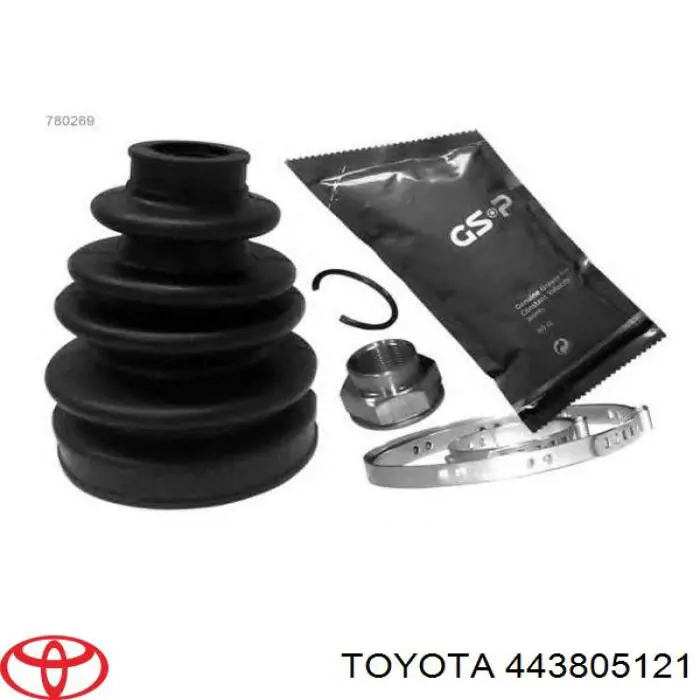 443805121 Toyota пильник шруса зовнішній, передній піввісі