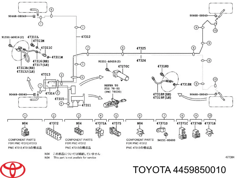 4459850010 Toyota 