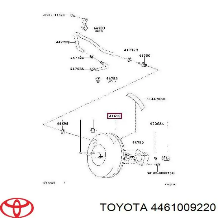 4461009220 Toyota підсилювач гальм вакуумний