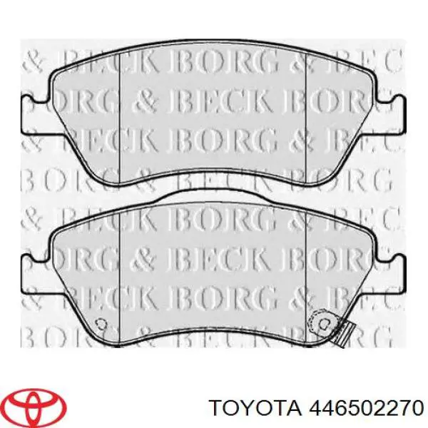 446502270 Toyota колодки гальмівні передні, дискові