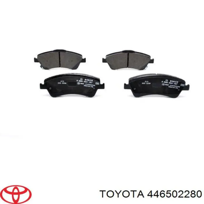 446502280 Toyota колодки гальмівні передні, дискові