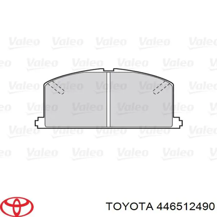 446512490 Toyota колодки гальмівні передні, дискові