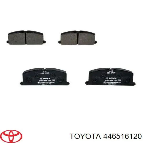 446516120 Toyota колодки гальмівні передні, дискові