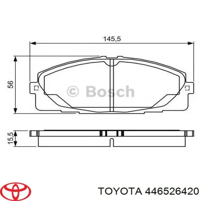 Гальмівні колодки Toyota 446526420 ціна, від 25.62 USD