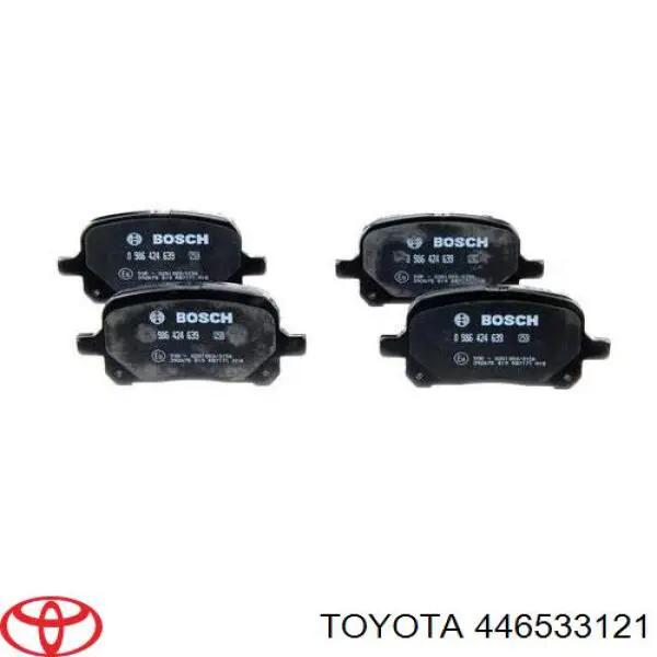 446533121 Toyota колодки гальмівні передні, дискові