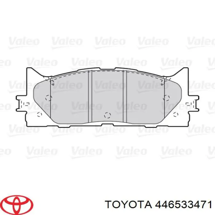 Колодки гальмівні передні, дискові 446533471 Toyota