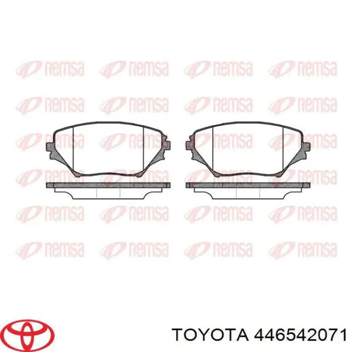 Гальмівні колодки Toyota 446542071 ціна, від 21.61 USD