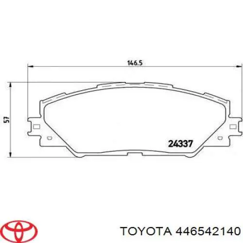 Передні тормозні колодки 446542140 Toyota