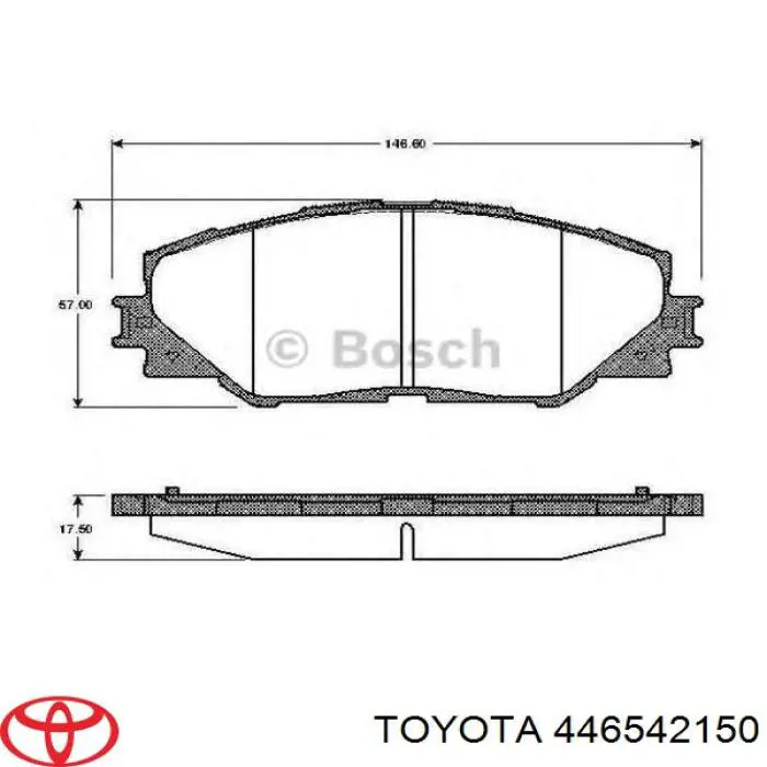 Купити 446542150 Toyota Колодки гальмівні передні, дискові