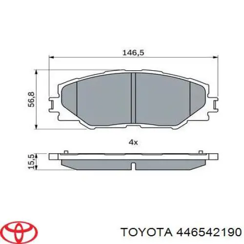 Гальмівні колодки Toyota 446542190 ціна, від 20.93 USD