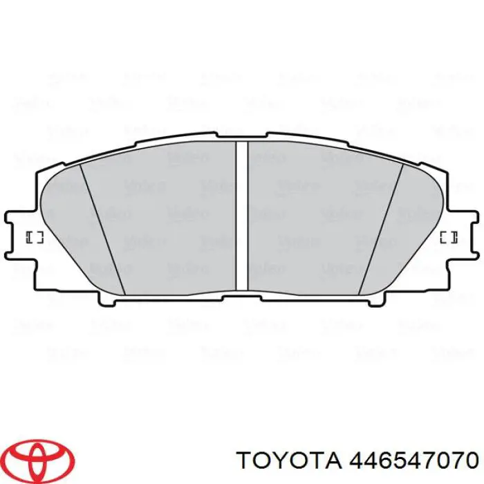 Колодки гальмівні передні, дискові 446547070 Toyota