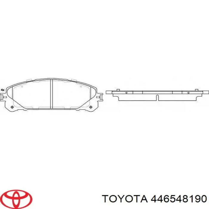 446548190 Toyota Передні гальмівні колодки