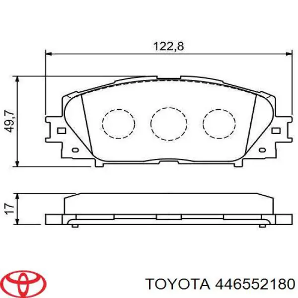 Колодки гальмівні передні, дискові 446552180 Toyota