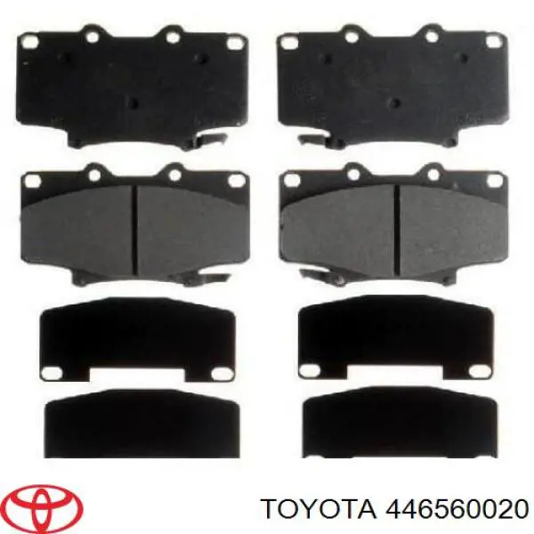 Колодки гальмівні передні, дискові 446560020 Toyota