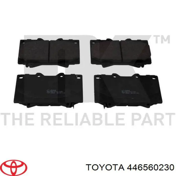 Передні тормозні колодки 446560230 Toyota