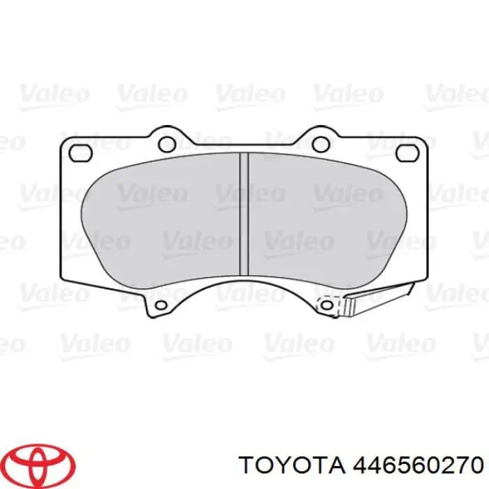 Колодки гальмівні передні, дискові 446560270 Toyota