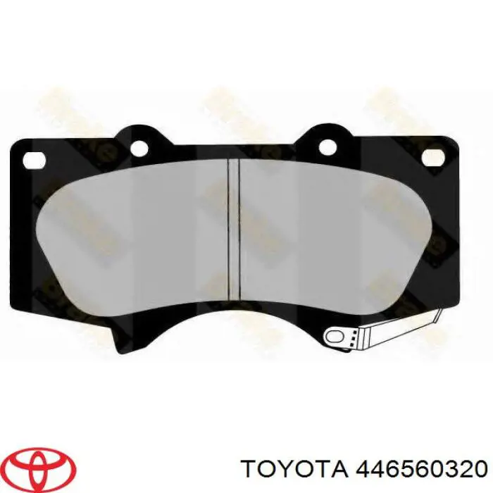 Колодки гальмівні передні, дискові 446560320 Toyota